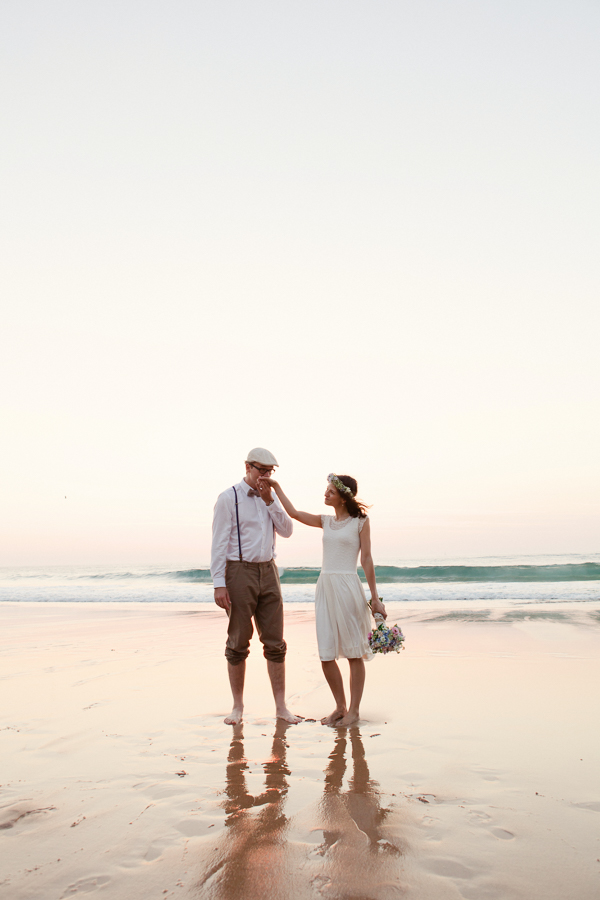 beach wedding in adraga beach